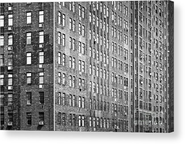 New York Acrylic Print featuring the photograph Brick building in New York by Delphimages Photo Creations