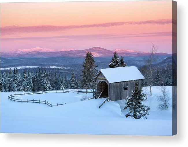 Covered Bridges On A Hill Acrylic Print featuring the photograph Bridge On A Hill by Michael Blanchette Photography