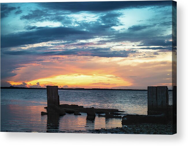 Clouds Acrylic Print featuring the photograph Broken Sunset by Joe Leone