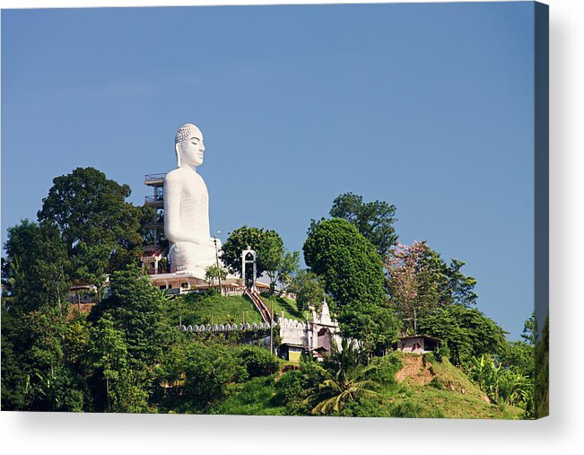 Indian Subcontinent Ethnicity Acrylic Print featuring the photograph Buddha Statue, Sri Lanka, Kandy by Hadynyah