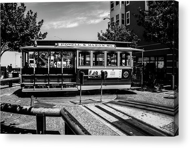 Cable Car Acrylic Print featuring the photograph Cable car Turn around by Stuart Manning