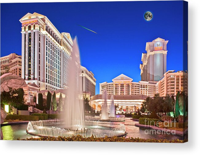 Casinos Acrylic Print featuring the photograph Caesars Palace Las Vegas Nevada by David Zanzinger