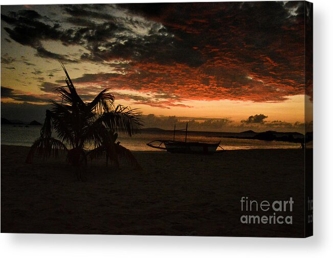 Beach Acrylic Print featuring the photograph Calaguas at sunset by Yavor Mihaylov