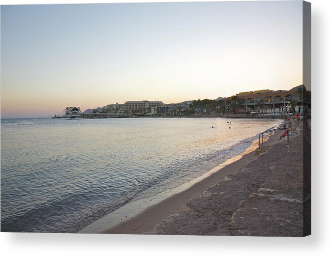 Tranquility Acrylic Print featuring the photograph Calm Water Of Sea Near Beaches And by Barry Winiker