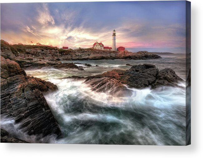Ocean Acrylic Print featuring the photograph Cape Elisabeth by Zoran Dujic Lighthunter
