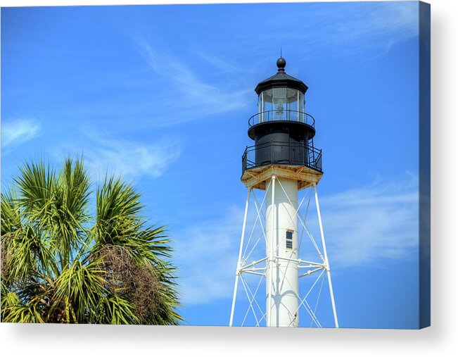 Cape San Blas Lighthouse Acrylic Print featuring the photograph Cape San Blas Lighthouse by JC Findley