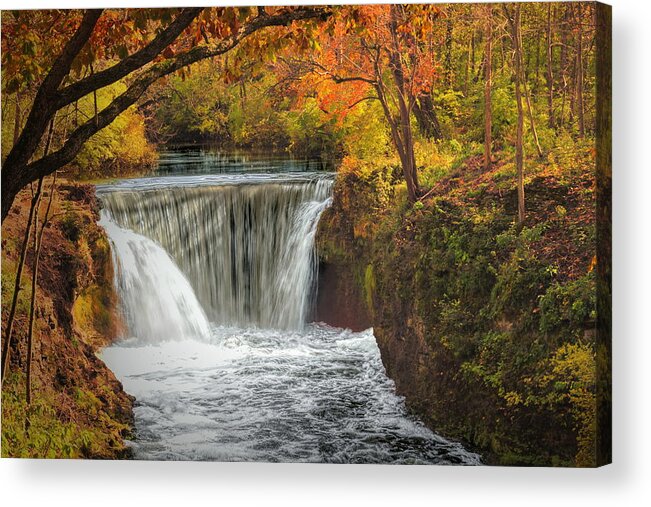 Waterfall Acrylic Print featuring the photograph Cedarville Falls by Jack Wilson