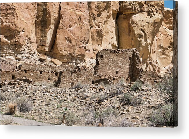 Pueblo Cultures Acrylic Print featuring the photograph Chacoan Great House, Chaco Canyon, NM by Segura Shaw Photography