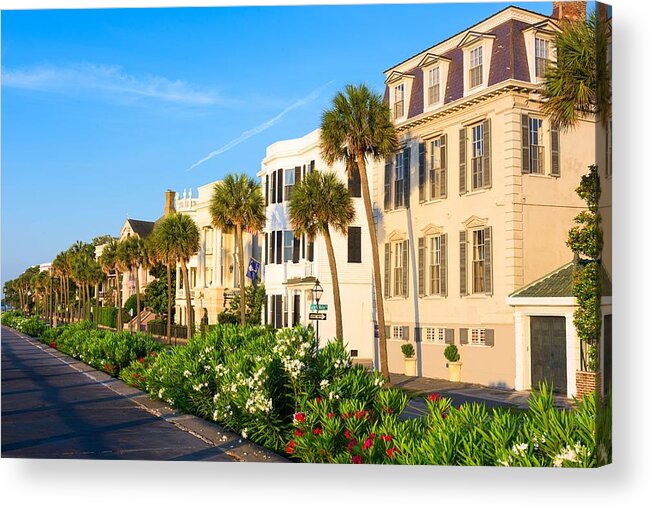 Landscape Acrylic Print featuring the photograph Charleston, South Carolina, Usa Homes by Sean Pavone