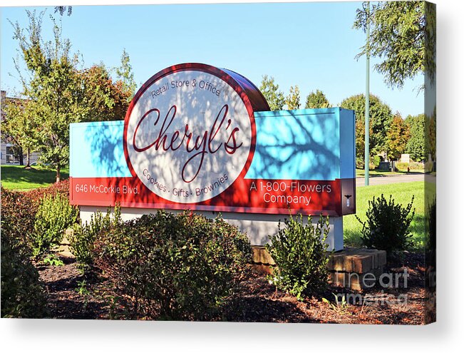 Cheryl's Cookies Acrylic Print featuring the photograph Cheryls Cookies Sign 4758 by Jack Schultz