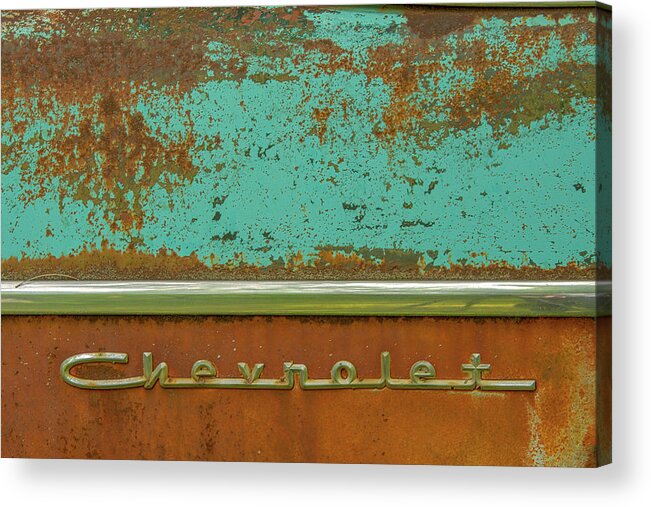 Old Car Acrylic Print featuring the photograph Chevy by Minnie Gallman