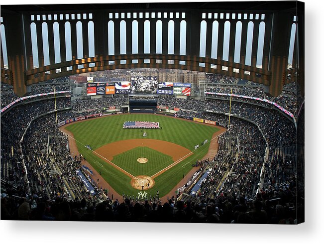 National League Baseball Acrylic Print featuring the photograph Chicago Cubs V New York Yankees by Ezra Shaw