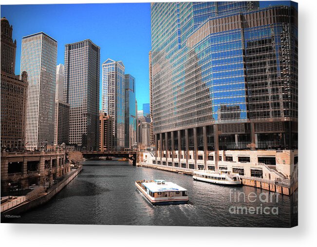 Chicago Acrylic Print featuring the photograph Chicago River by Veronica Batterson