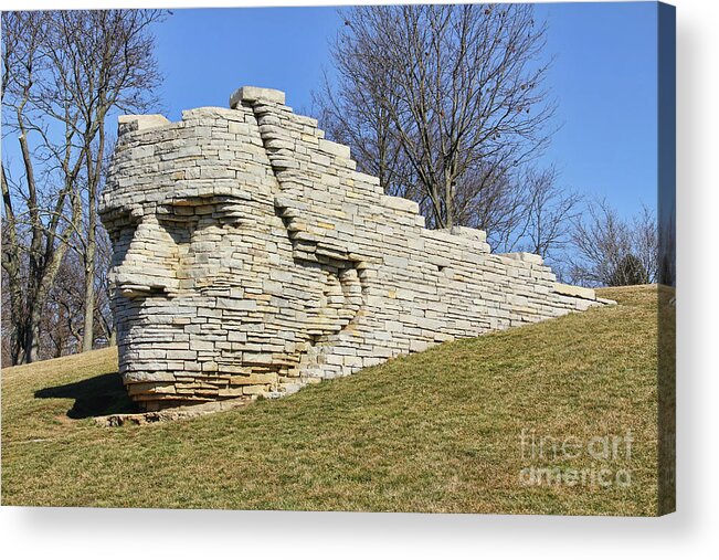 Chief Acrylic Print featuring the photograph Chief Leatherlips Monument 0918 by Jack Schultz