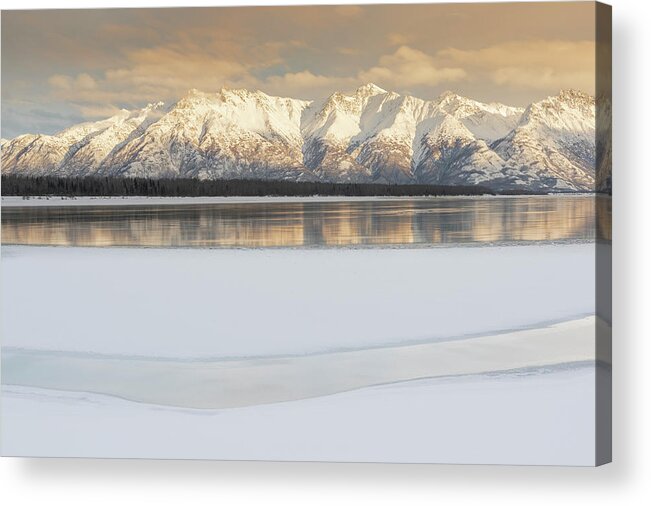 Alaska Acrylic Print featuring the photograph Chugach Mountains at Sunset by Scott Slone