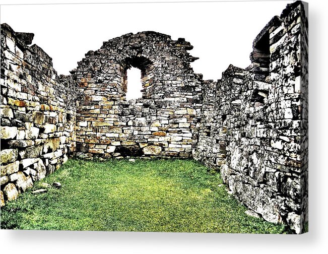 Greenland Acrylic Print featuring the photograph Church Ruins Hvalsey, Greenland by Juergen Weiss
