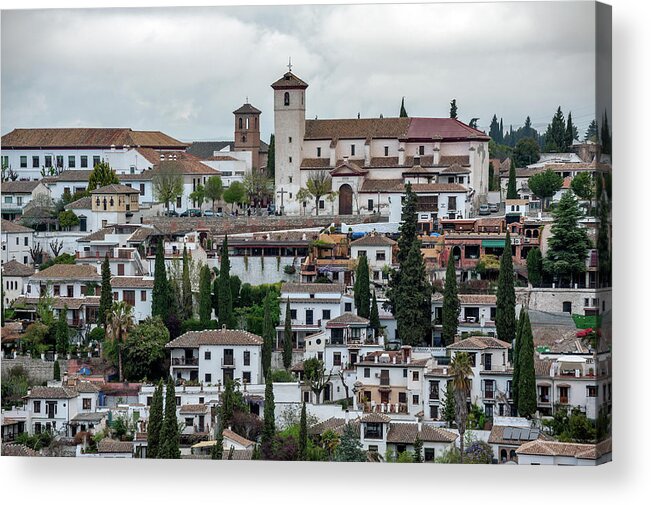 Outdoors Acrylic Print featuring the photograph Church San Nicalas Albaicin, Granada by Izzet Keribar