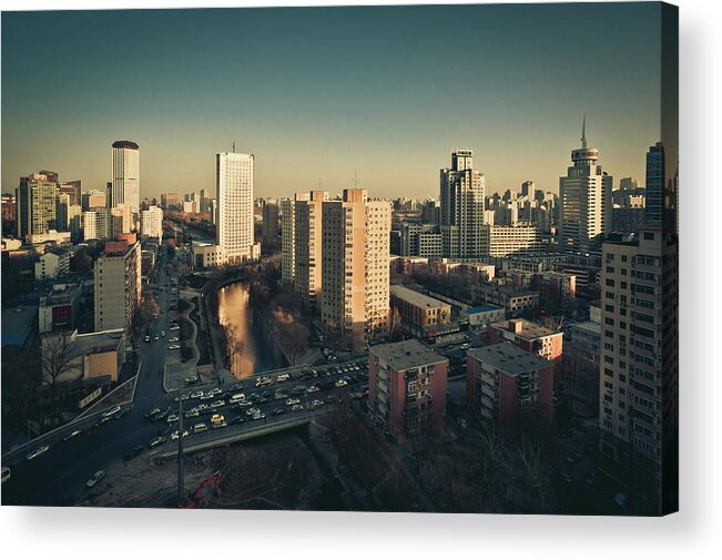Land Vehicle Acrylic Print featuring the photograph Cityscape Of Beijing, China by D3sign