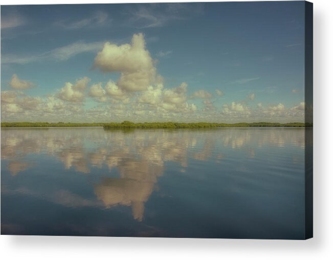 Sky Acrylic Print featuring the photograph Cloud Patterns on the Peace River by Mitch Spence