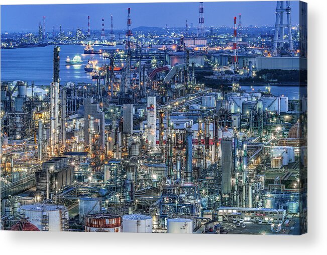 Landscape Acrylic Print featuring the photograph Coastal Industrial Area by Kobayashi Tetsurou