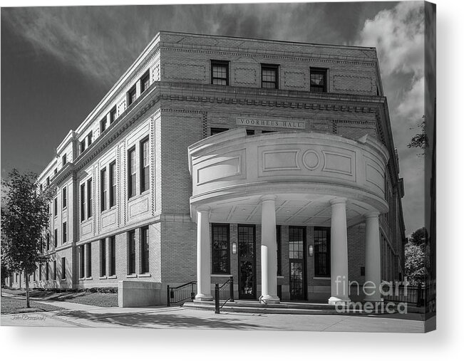 Coe College Acrylic Print featuring the photograph Coe College Voorhees Hall by University Icons
