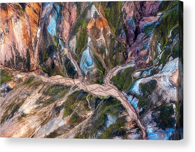 Colors
Canyon
Creak
Rhyolite 
Landmannalaugar 
Highland
Iceland Acrylic Print featuring the photograph Color Palette by James Bian