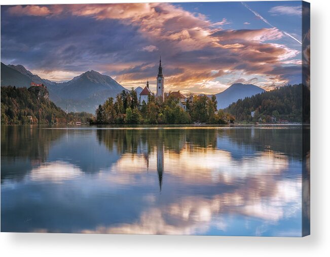 Europe Acrylic Print featuring the photograph Colorful Bled by Elias Pentikis