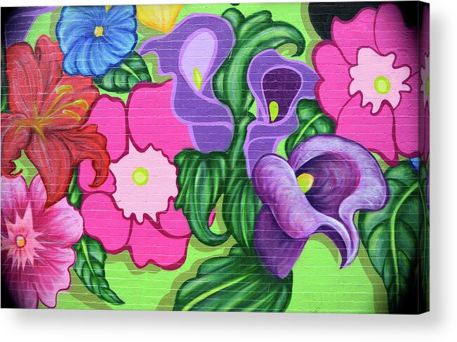 Mural Acrylic Print featuring the photograph Colorful Mural by Karen Harrison Brown