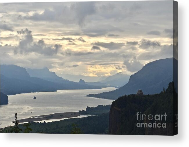Columbia River Gorge National Scenic Area Acrylic Print featuring the photograph Columbia River Gorge, Oregon by Ron Long