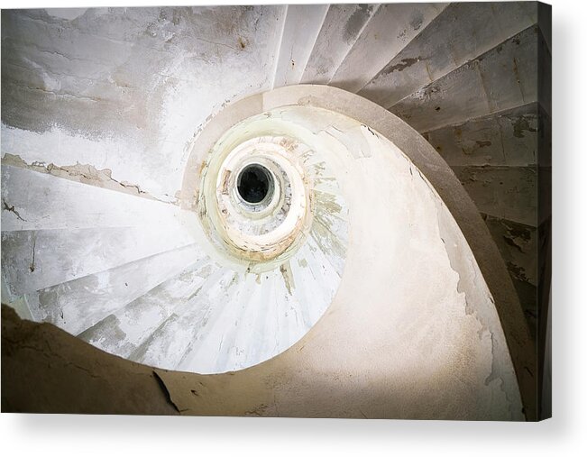Urban Acrylic Print featuring the photograph Concrete Spiral Stairs by Roman Robroek