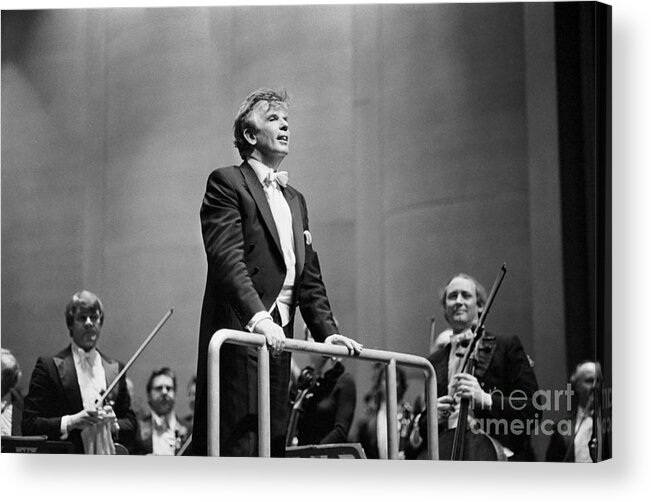 1980-1989 Acrylic Print featuring the photograph Conductor Christoph Von Dohnanyi by Bettmann