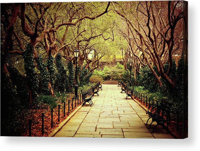 Central Park Acrylic Print featuring the photograph Conservatory Garden, Central Park, New by Vivienne Gucwa