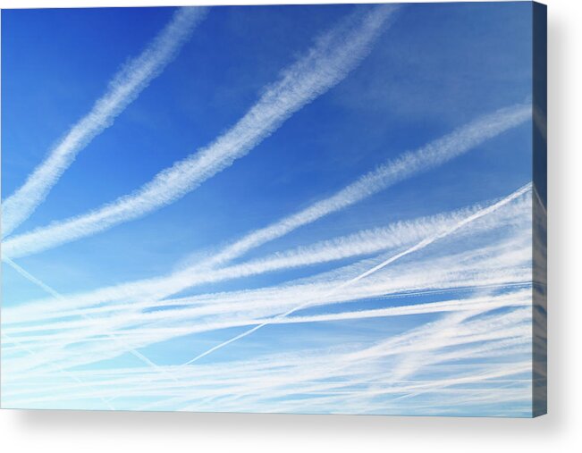 Airplane Acrylic Print featuring the photograph Contail Sky by Michieldb