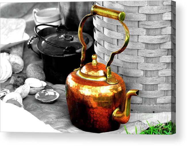 Copper Acrylic Print featuring the photograph Copper Kettle Selective Color by Rich Collins