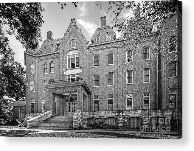 Cornell College Acrylic Print featuring the photograph Cornell College Bowman Carter Hall by University Icons