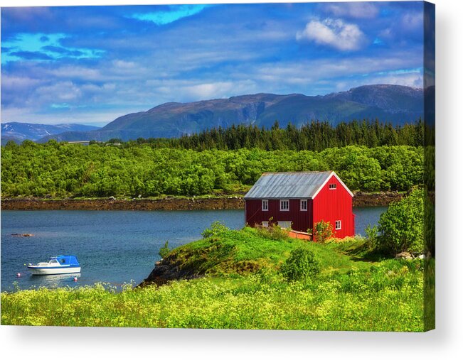 Barns Acrylic Print featuring the photograph Cottage in the Valley by Debra and Dave Vanderlaan