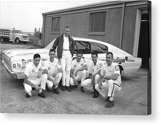 Cotton Owens Acrylic Print featuring the photograph Cotton Owens - Nascar Team 1966 by Racingone