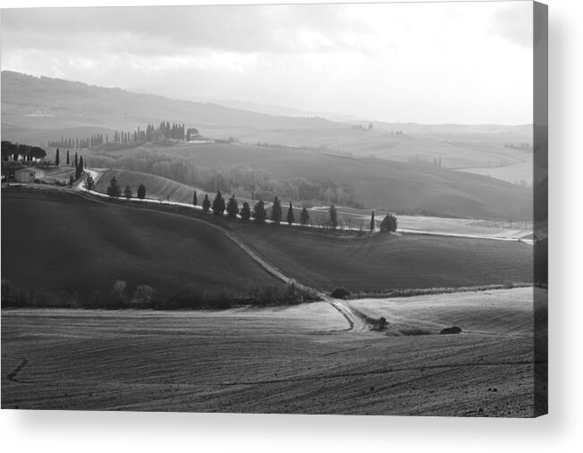 Tuscany Acrylic Print featuring the photograph Country Roads by Stefano Castoldi