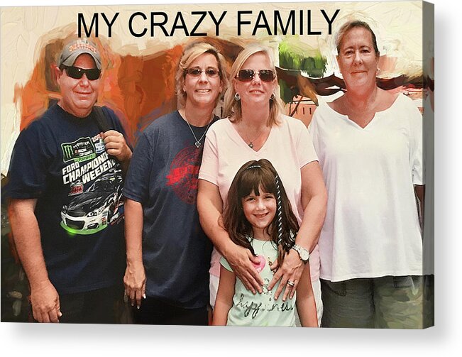 Group Portrait Acrylic Print featuring the photograph Crazy Family by Rich Franco