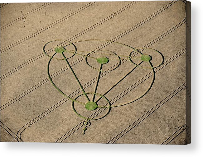 Pewsey Acrylic Print featuring the photograph Crop Circles In Wiltshire by David Goddard