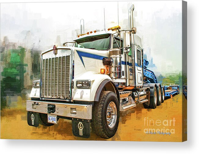 Big Rigs Acrylic Print featuring the photograph Custom Truck Catr9374-19 by Randy Harris