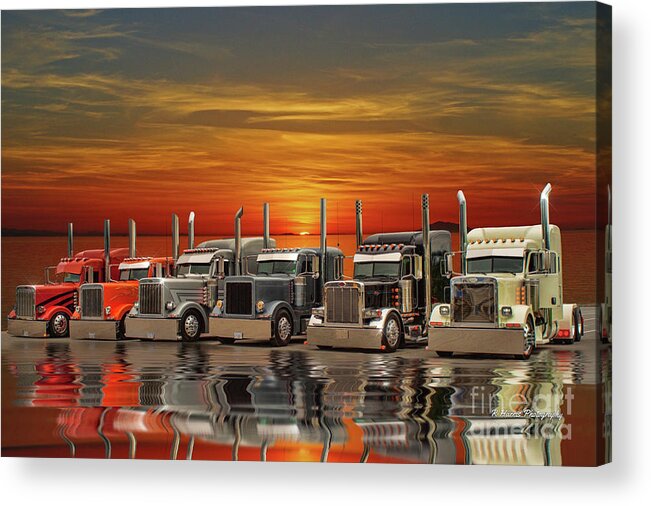 Big Rigs Acrylic Print featuring the photograph Custom Trucks Catr9492-19 by Randy Harris