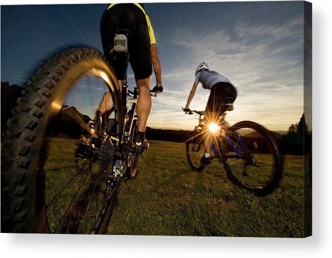 Blurred Motion Acrylic Print featuring the photograph Cycling Adventure by Gorfer