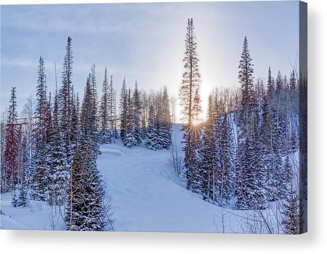Park City Acrylic Print featuring the photograph Deer Valley Sunset by Donna Twiford