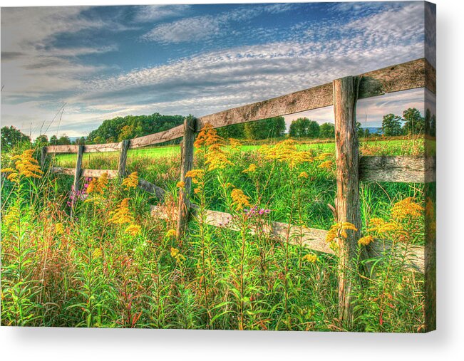 Fence Acrylic Print featuring the photograph Denniston Lane Fence by Robert Goldwitz