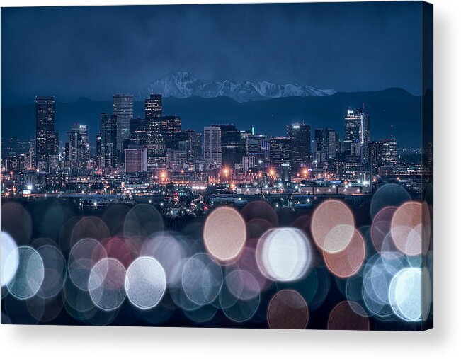 Skyline Acrylic Print featuring the photograph Denver Skyline by Mei Xu