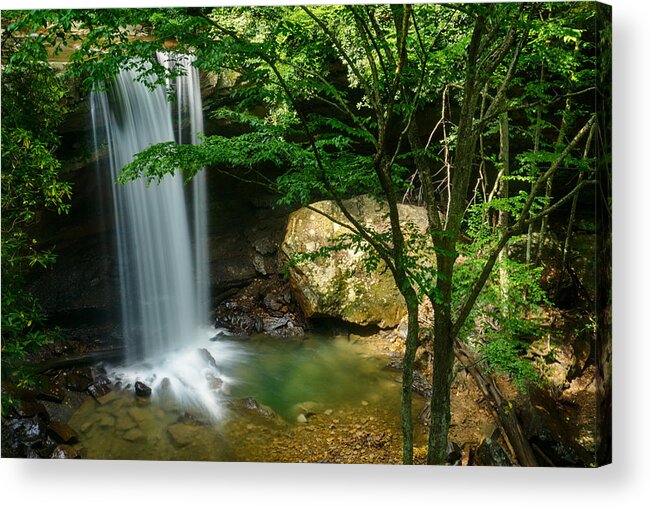 Entrance Acrylic Print featuring the photograph Descent to Cucumber Falls by Amanda Jones