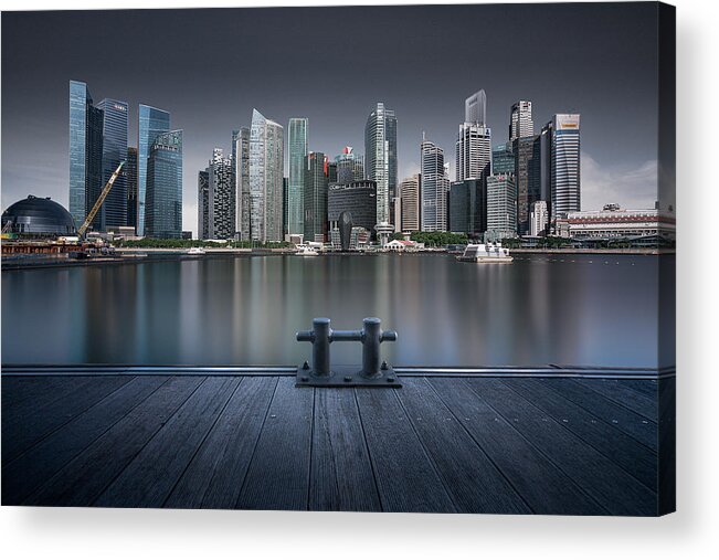 Docks Acrylic Print featuring the photograph Dock by Purplepage