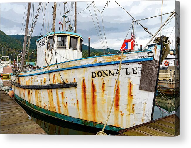 Fishing Boats Acrylic Print featuring the photograph Donna Lee by Larry Waldon