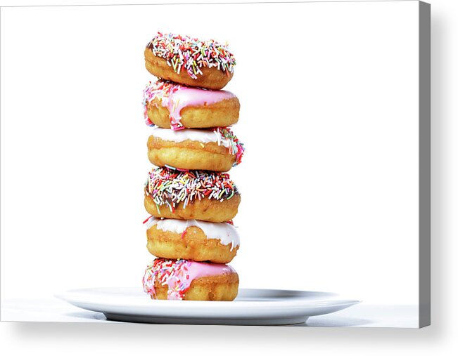 Unhealthy Eating Acrylic Print featuring the photograph Donuts by David Freund